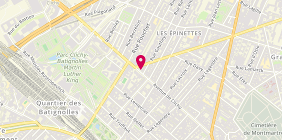 Plan de La clé des Batignolles, 148 avenue de Clichy, 75017 Paris