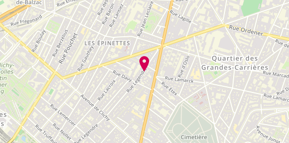 Plan de Cabinet Roux-Delfour Immobilier, 182 Rue Legendre, 75017 Paris