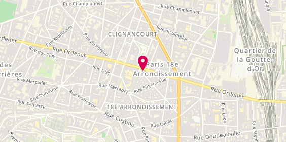 Plan de AGENCE UTIL - Transact 18, 99 Rue Ordener, 75018 Paris