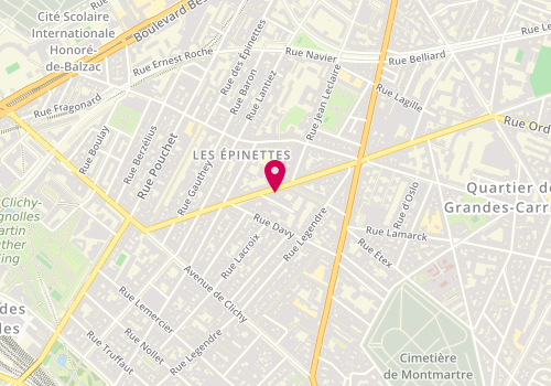 Plan de Immobilier Paris Clichy SA, 44 Rue Guy Moquet, 75017 Paris