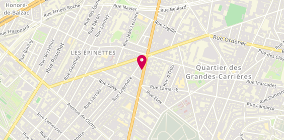 Plan de La Résidence, 71 avenue de Saint-Ouen, 75017 Paris