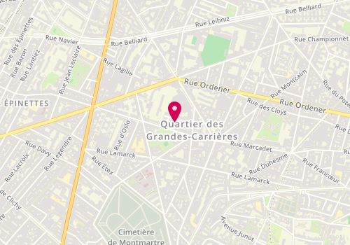 Plan de Pierre-Quentin FAESCH Conseils en Immobilier à Paris Rives-DroiteIAD FRANCE, 11 Rue du Square Carpeaux, 75018 Paris