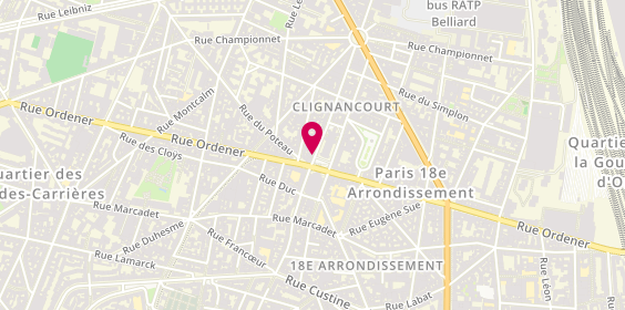 Plan de 18e Avenue, 81 Mont Cenis, 75018 Paris