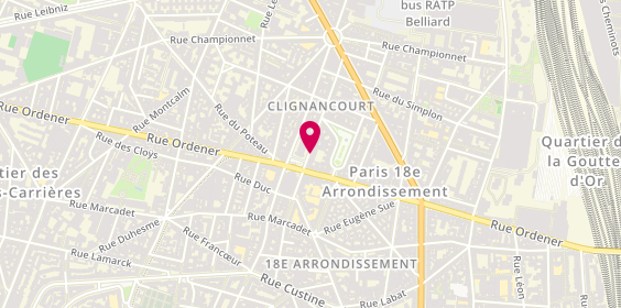 Plan de Agence immobilière Nexity, 32 Rue Hermel, 75018 Paris