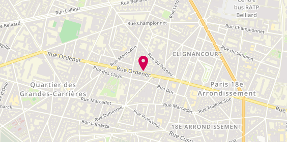 Plan de CPH Immobilier Paris 18, 104 Rue Ordener, 75018 Paris