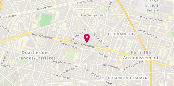 Plan de Agence immobilière ACOPA Ordener - Paris 18, 108 Rue Ordener, 75018 Paris