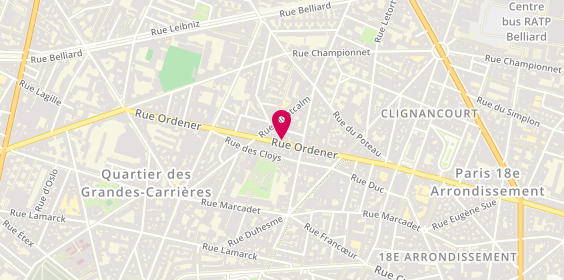 Plan de Century 21 Joffrin, 122 Rue Ordener, 75018 Paris