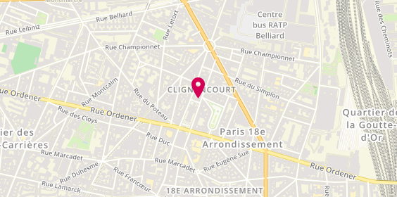 Plan de Agence immobilière LELIEVRE Paris Hermel - Mairie du 18ème, 35 Rue Hermel, 75018 Paris