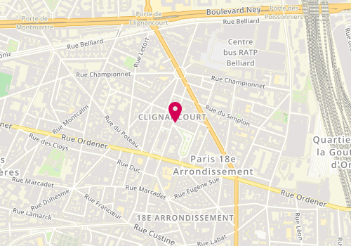 Plan de Maville Immobilier Adb Paris Nord, 54 Rue Hermel, 75018 Paris