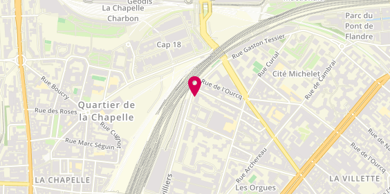 Plan de MGP Lacoste, 160 Rue d'Aubervilliers, 75019 Paris