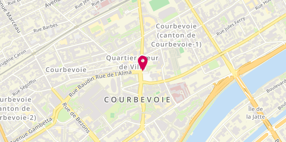 Plan de A.Villard Immobilier, 1 Rue des Boudoux, 92400 Courbevoie