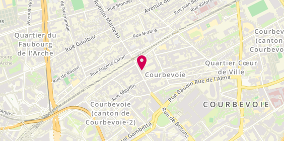 Plan de Agence Courbevoie - Comimob Immobilier, 52 Rue de Bezons, 92400 Courbevoie