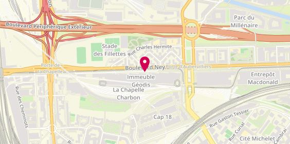 Plan de Geodis Gestion Immobiliere, 7 Boulevard Ney, 75018 Paris