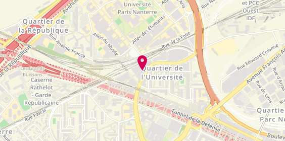 Plan de Immobilier Nanterre Coeur Université - Lydia BOUILLON - Expertimo, 209 Boulevard des Provinces Françaises, 92000 Nanterre