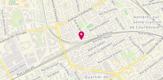 Plan de AGENCE des BRUYERES, 2 Bis Rue Madiraa, 92400 Courbevoie