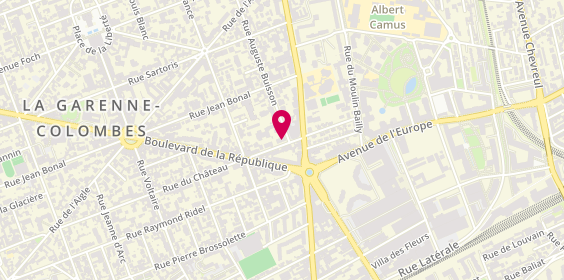 Plan de Abelis Gestion, 6 Rue du Château, 92250 La Garenne-Colombes