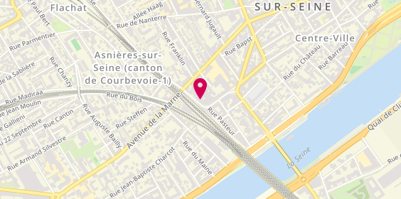 Plan de Bracke Immobilier, 4 Rue Denis Papin, 92600 Asnières-sur-Seine
