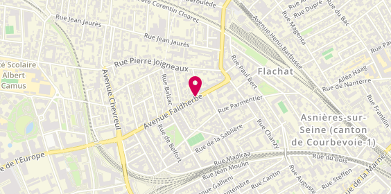 Plan de Flow Immobilier, 65 avenue Faidherbe, 92600 Asnières-sur-Seine