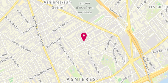 Plan de Cabinet Soussen Immobilier, 45 Rue de la Comète, 92600 Asnières-sur-Seine