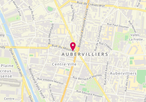 Plan de Orpi Agence d'Aubervilliers, 23 Rue du Moutier, 93300 Aubervilliers