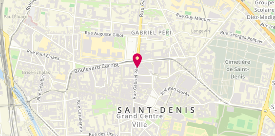 Plan de Agence CENTURY 21 Riva Immobilier Saint-Denis, 96 Rue Gabriel Péri, 93200 Saint-Denis