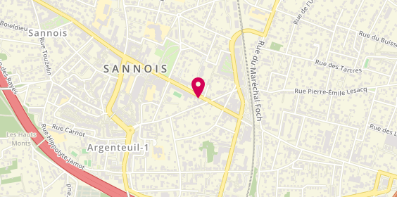 Plan de AGENCE DE LA GARE - Agence immobilière Sannois, 25 Boulevard Charles de Gaulle, 95110 Sannois