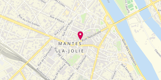 Plan de FONCIA | Agence Immobilière | Location-Syndic-Gestion-Locative | Mantes-La-Jolie | R. nationale, 60 Rue Nationale, 78200 Mantes-la-Jolie