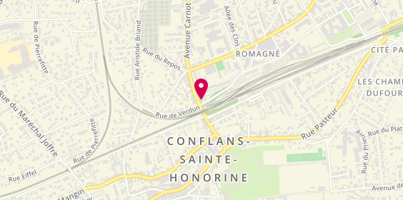 Plan de Agence immobilière DAVRIL Conflans Sainte Honorine, 18 avenue Carnot, 78700 Conflans-Sainte-Honorine