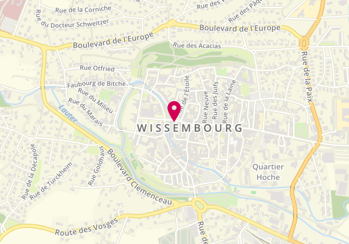 Plan de Agence Immobilière Stanislas, 2 Rue du Marché Aux Poissons, 67160 Wissembourg