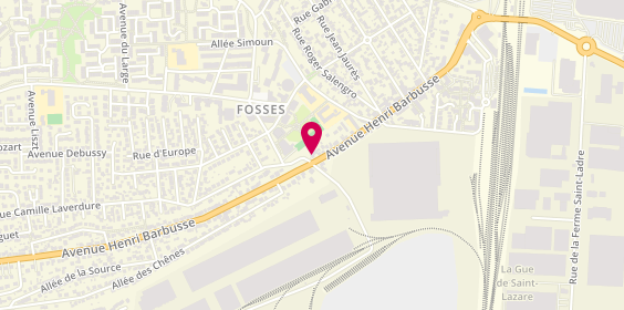 Plan de Agence de la Gare Fosses et environs, 58 avenue Henri Barbusse, 95470 Fosses