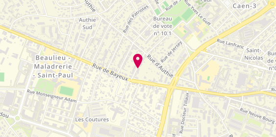 Plan de Agence des terres, 12 Rue Robert Tournières, 14000 Caen