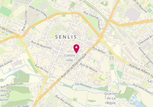 Plan de Marc Foujols Immobilier - Senlis, 42 place de la Halle, 60300 Senlis