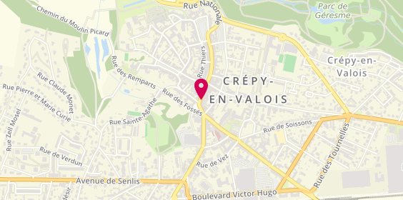 Plan de Agence immobilière Guy Hoquet CREPY EN VALOIS, 18 Rue Nationale, 60800 Crépy-en-Valois