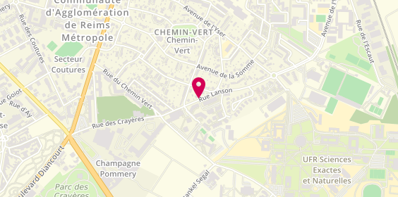 Plan de Le Foyer Rémois, Siège Social, 8 Rue Lanson, 51722 Reims