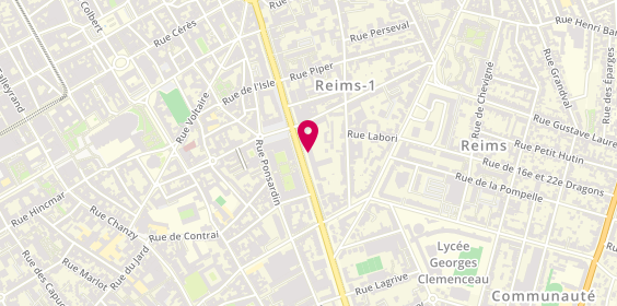 Plan de Agence Reims Cathédrale, 23 Bis Boulevard de la Paix, 51100 Reims