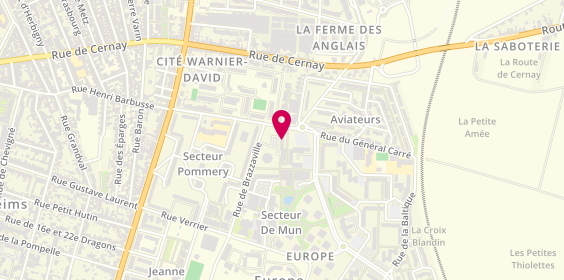 Plan de Le Foyer Rémois, Agence Europe, 2 Bis place Jean Moulin, 51100 Reims
