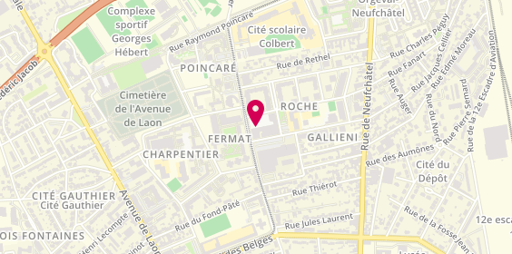 Plan de Le Foyer Rémois, Agence Colbert, 5 Rue Simone de Beauvoir, 51100 Reims