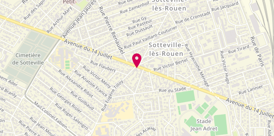 Plan de L'ALLIANCE IMMOBILIERE (René et chantal VARIN), 91 avenue du 14 Juillet, 76300 Sotteville-lès-Rouen