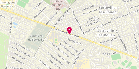 Plan de Sotteville Immobilier, 135 avenue du 14 Juillet, 76300 Sotteville-lès-Rouen