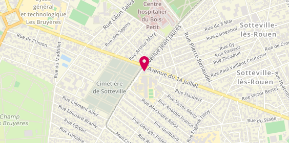 Plan de Sotteville Immobilier 2, 1 Rue Marcel Lechevallier, 76300 Sotteville-lès-Rouen