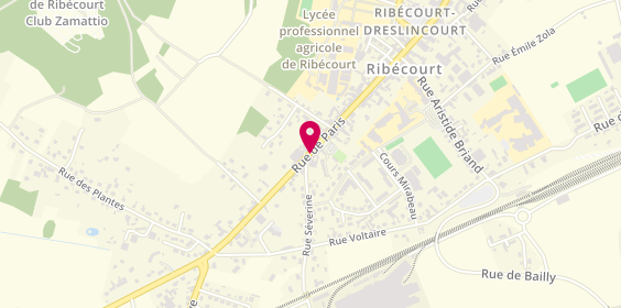 Plan de Mapeo Ribecourt, 431 Rue de Paris, 60170 Ribécourt-Dreslincourt