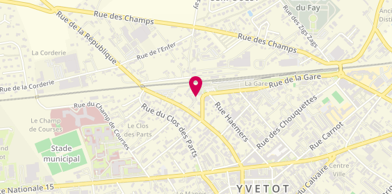 Plan de Agence Immobilière Saint Joseph, 7 Rue Hédelin place de la Gare, 76190 Yvetot