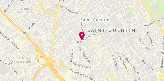 Plan de Belle France Immobilier, 83 Rue Emile Zola, 02100 Saint-Quentin