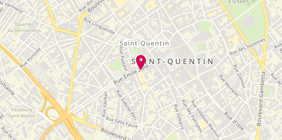 Plan de Stéphane Plaza Immobilier, 49 Rue Emile Zola, 02100 Saint-Quentin