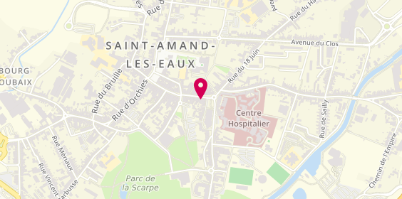 Plan de Stéphane Plaza Immobilier, 66 Rue Thiers, 59230 Saint-Amand-les-Eaux