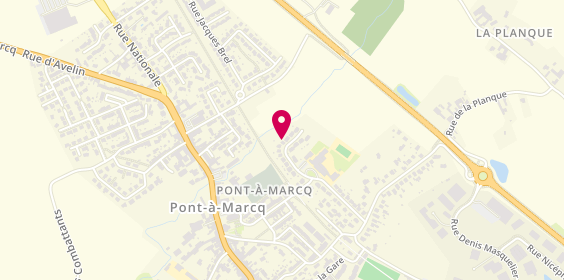 Plan de Marie-Laure VAST Mandataire Immobilie Agent commercial au RSAC de Lille sous le n°847877669, 24 Rue Pierre Bérégovoy, 59710 Pont-à-Marcq