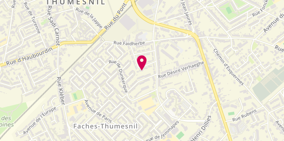 Plan de Audrey Immobilier, 9 Rue Gounod, 59155 Faches-Thumesnil