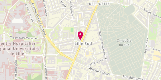 Plan de Agence Lille Eurasud, 174 Rue du Faubourg des Postes, 59000 Lille
