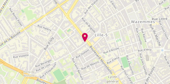 Plan de Lacomblez Immobilier, 74 Bis Boulevard Montebello Angle
54 Rue d'Esquermes, 59000 Lille