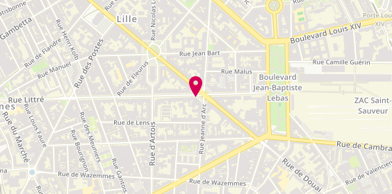 Plan de Faelens Immobilier, 5 place Jeanne d'Arc, 59000 Lille